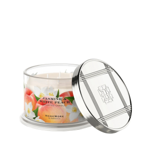Jasmine & White Peach Scented Candle
