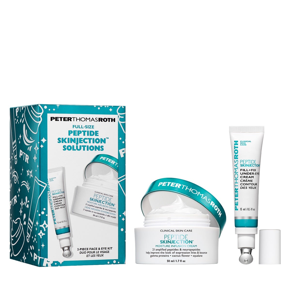 Full-Size Peptide Skinjection Solutions Face & Eye Kit Duo