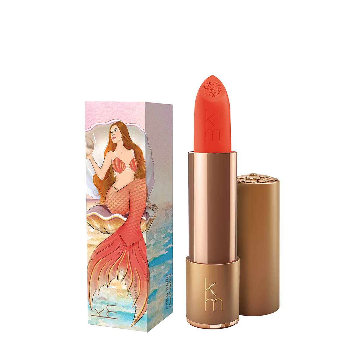 Natural Lipstick 08 - Coral Dawn