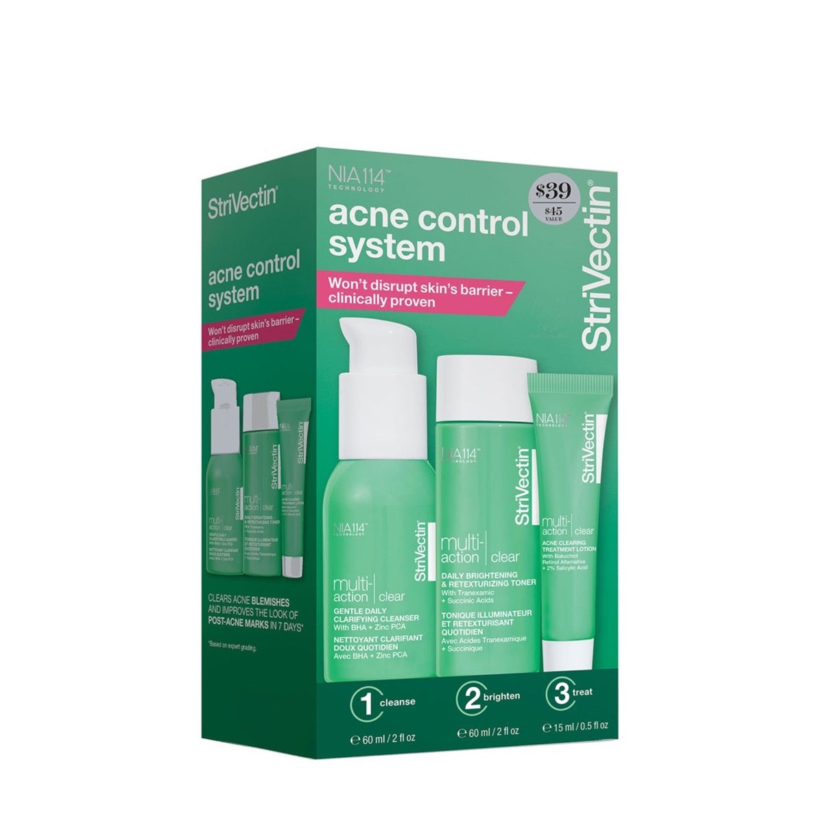 Multi-Action Clear Acne Control System Trio