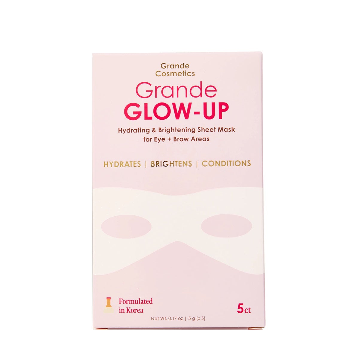 GrandeGLOW-UP Hydrating & Brightening Sheet Mask (5-Pack)