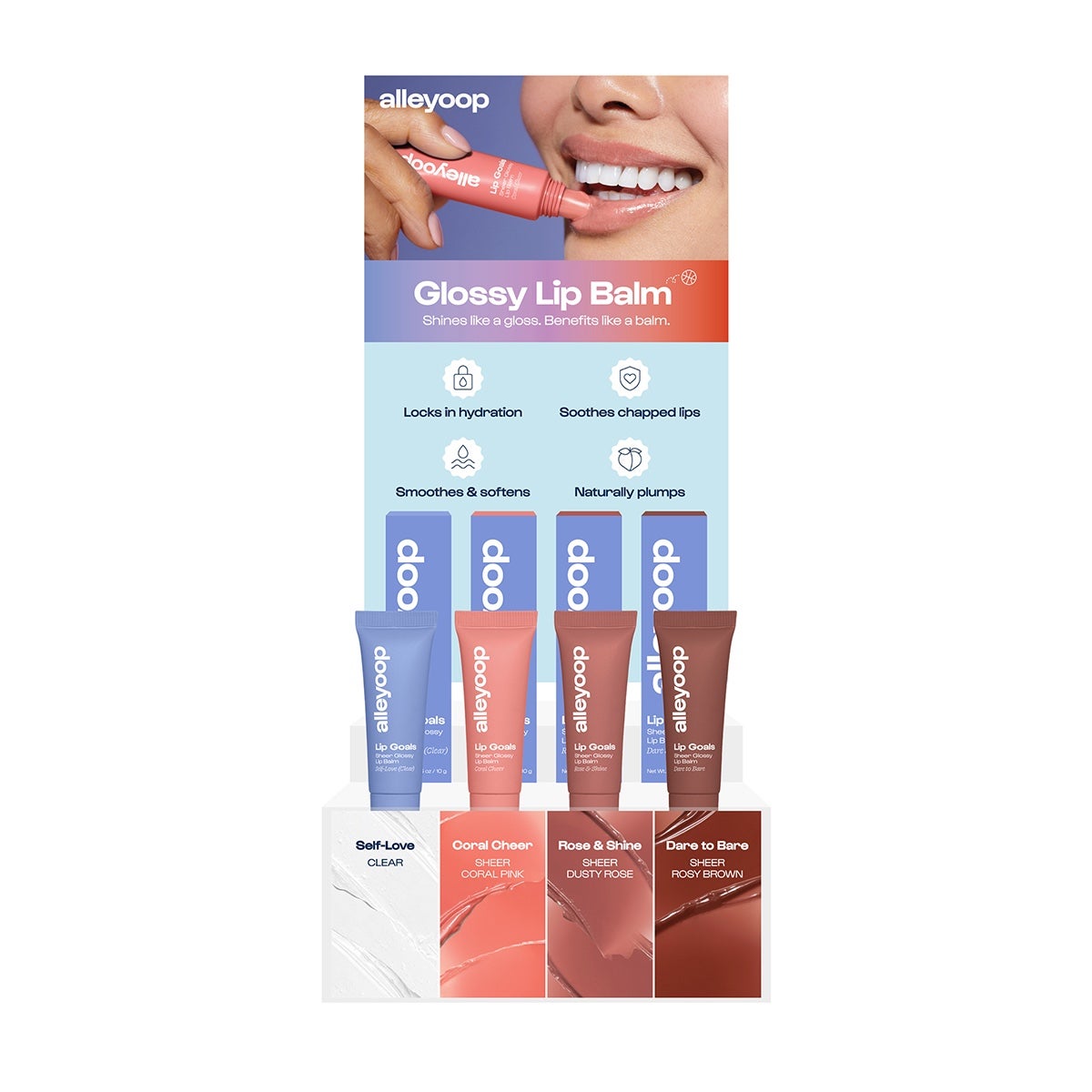 Lip Goals Glossy Lip Balm Display