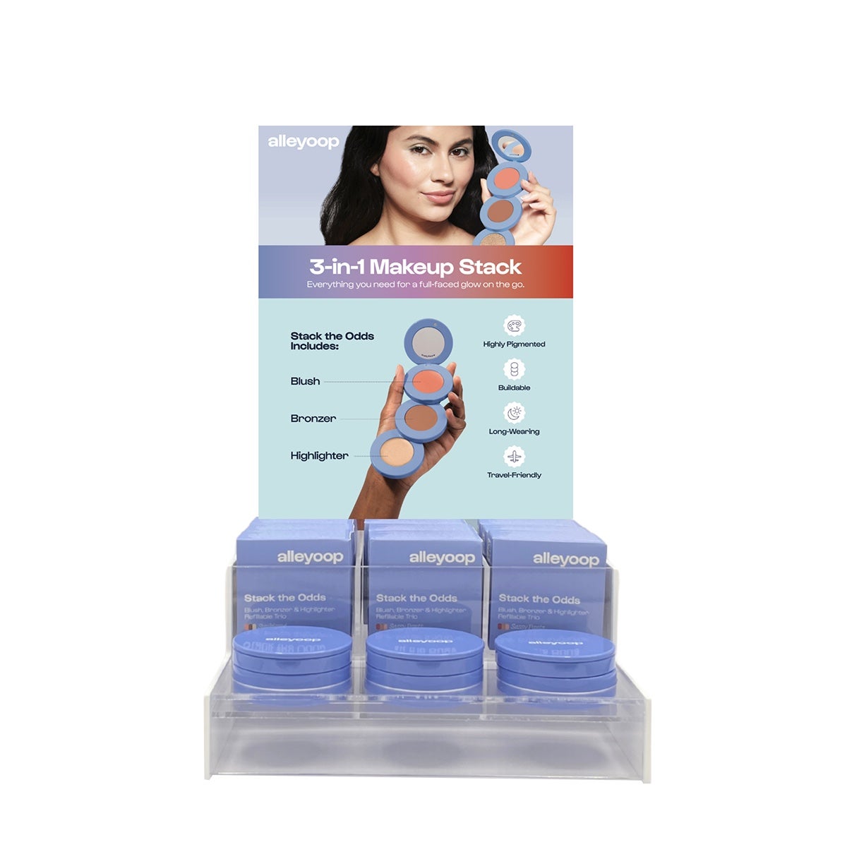 Stack The Odds 3-in-1 Makeup Stack Display